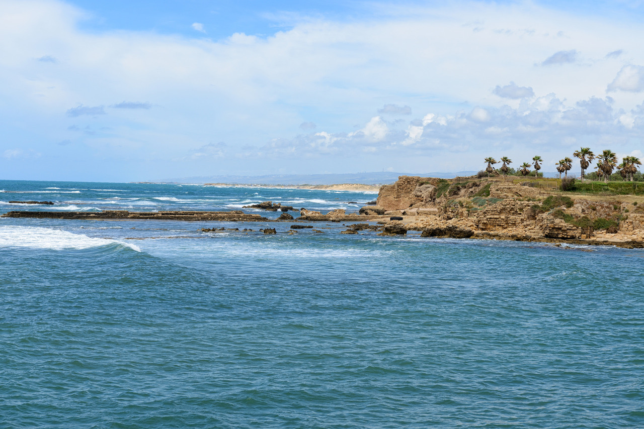 The Mediterranean coast at Caesarea